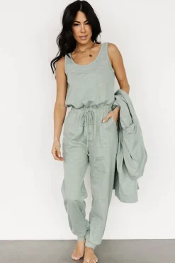 Fashion Baltic Born Janae Jumpsuit + Cardigan Set | Sage