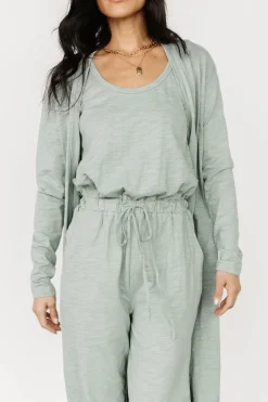 Fashion Baltic Born Janae Jumpsuit + Cardigan Set | Sage