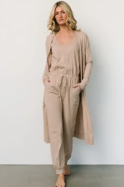 New Baltic Born Janae Jumpsuit + Cardigan Set | Oatmeal