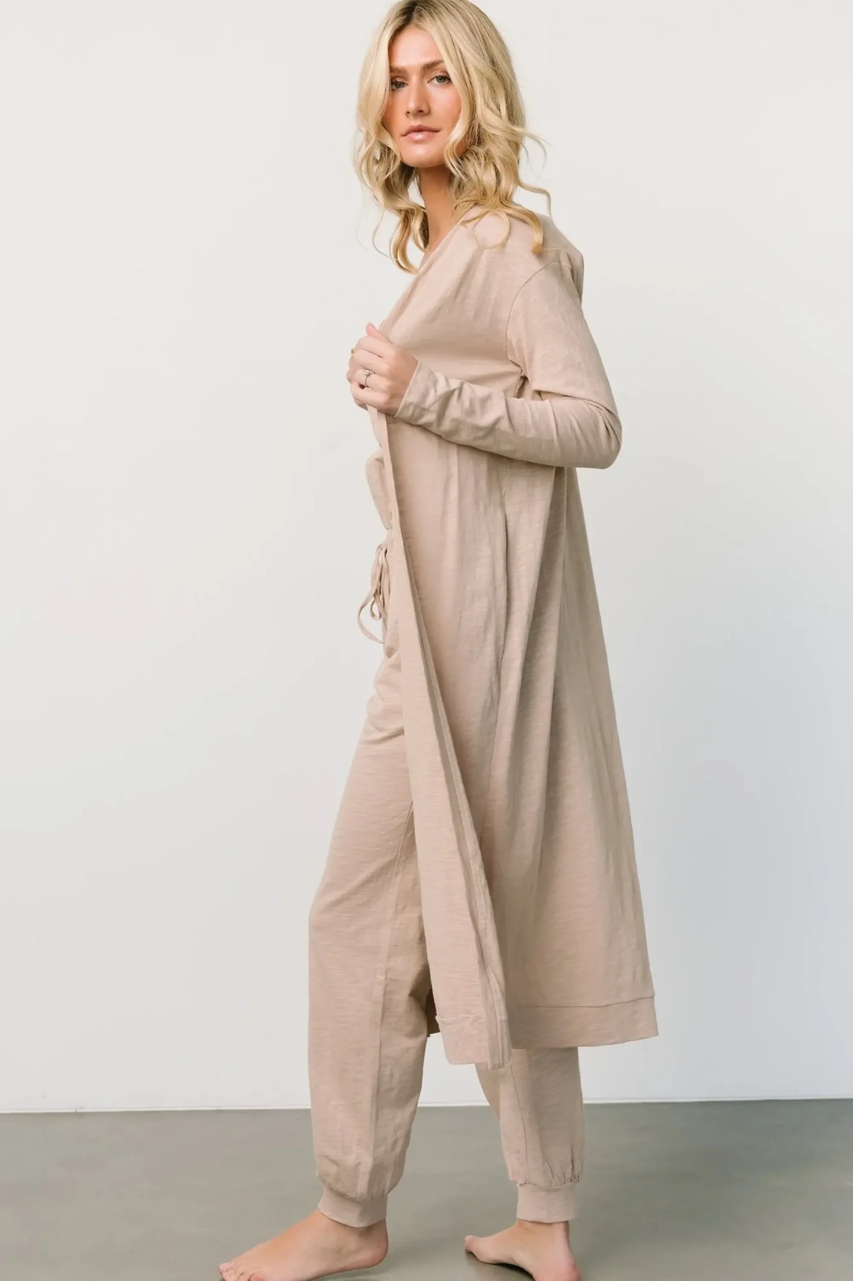 New Baltic Born Janae Jumpsuit + Cardigan Set | Oatmeal