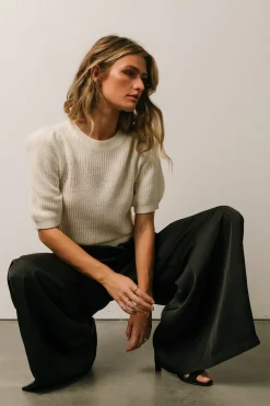 Sale Baltic Born Jayla Palazzo Satin Pant | Black