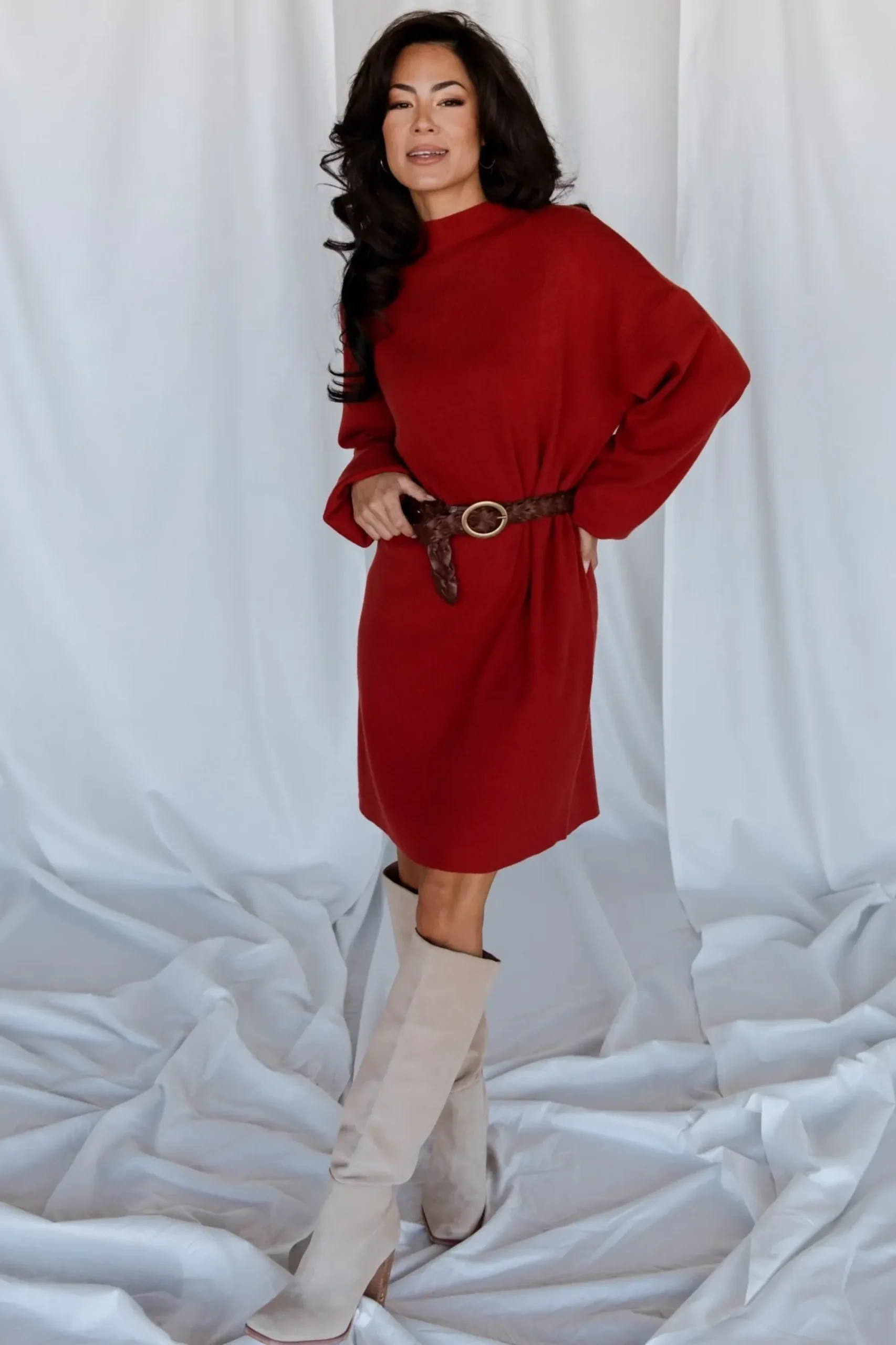 Hot Baltic Born Jennings Sweater Dress | Red