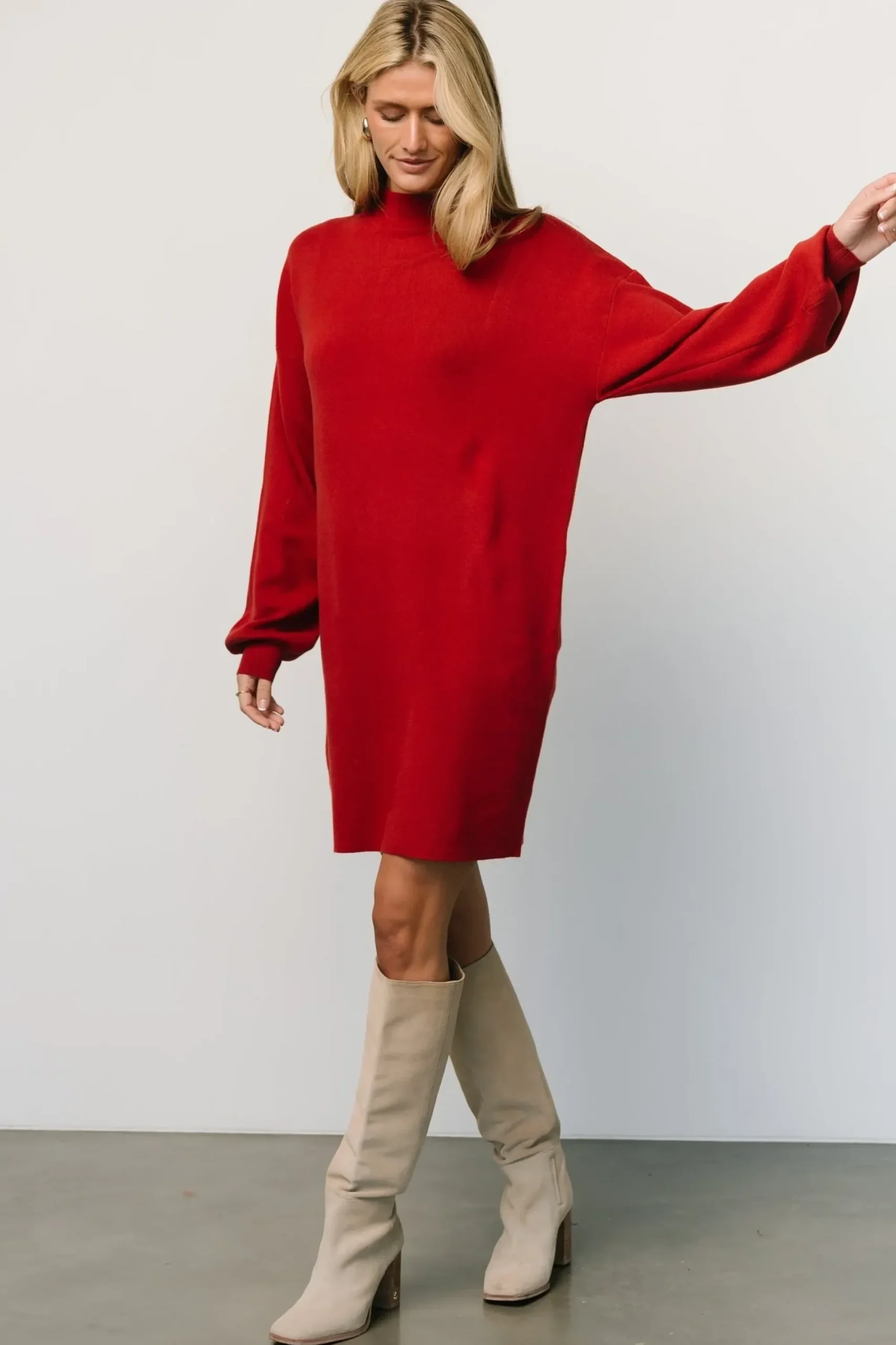 Hot Baltic Born Jennings Sweater Dress | Red