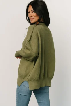 Outlet Baltic Born Jeremiah Knit Sweater | Olive