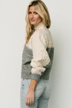 Hot Baltic Born Jody Knit Sweater | Ivory + Gray