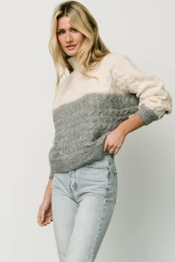 Hot Baltic Born Jody Knit Sweater | Ivory + Gray