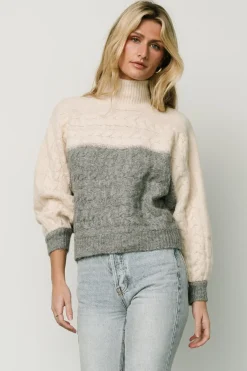 Hot Baltic Born Jody Knit Sweater | Ivory + Gray
