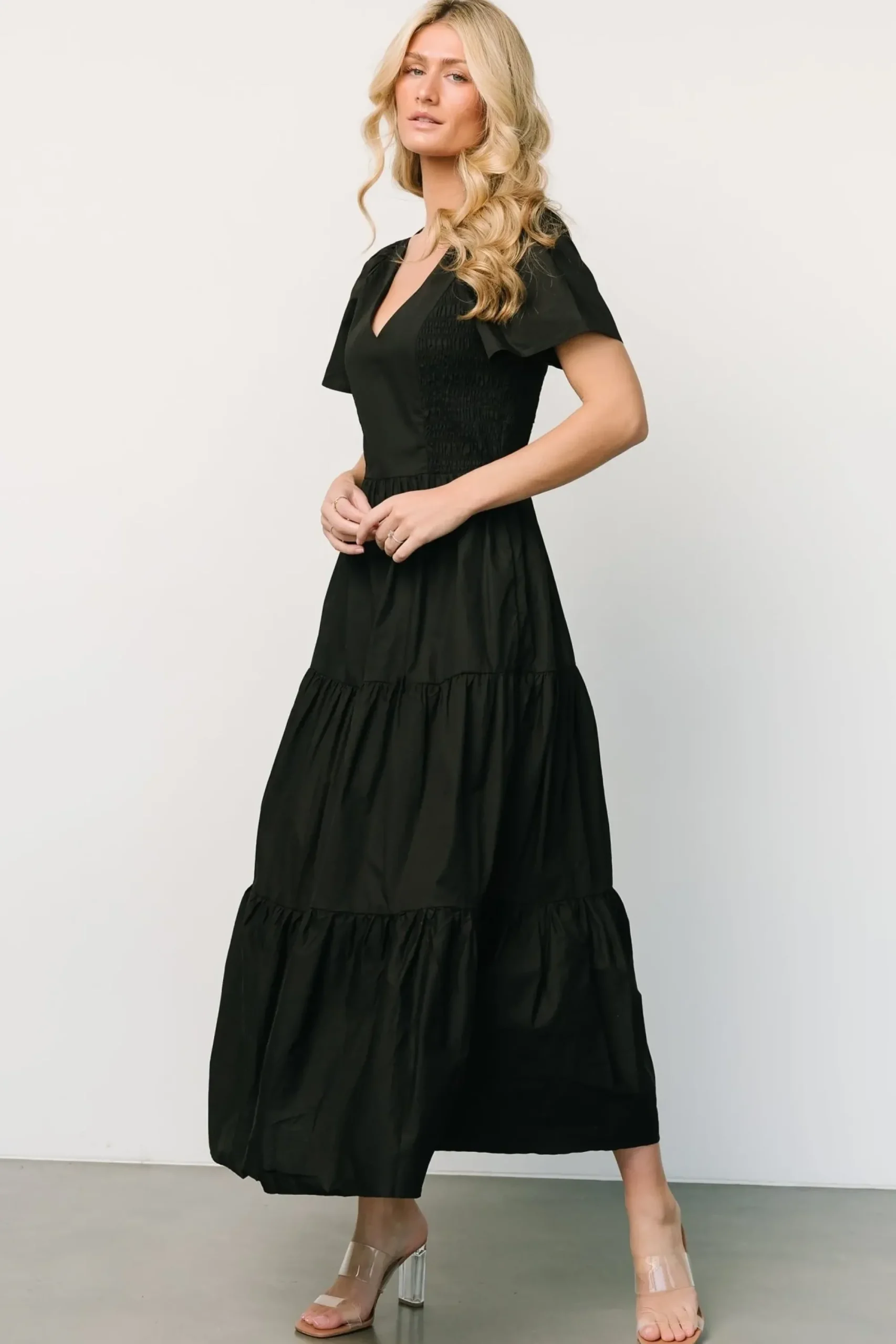 Clearance Baltic Born Johanne Poplin Dress | Black