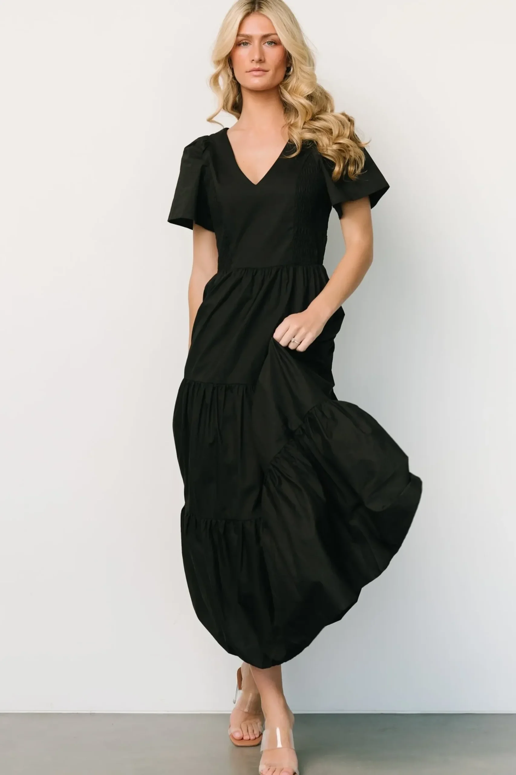 Clearance Baltic Born Johanne Poplin Dress | Black