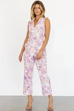 New Baltic Born JoJo Sleeveless Jumpsuit | Purple Floral