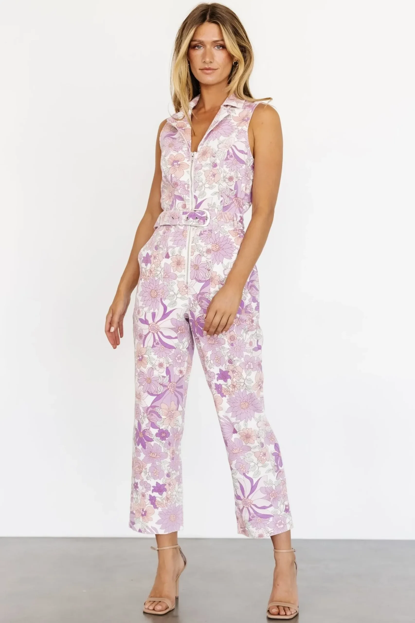 New Baltic Born JoJo Sleeveless Jumpsuit | Purple Floral