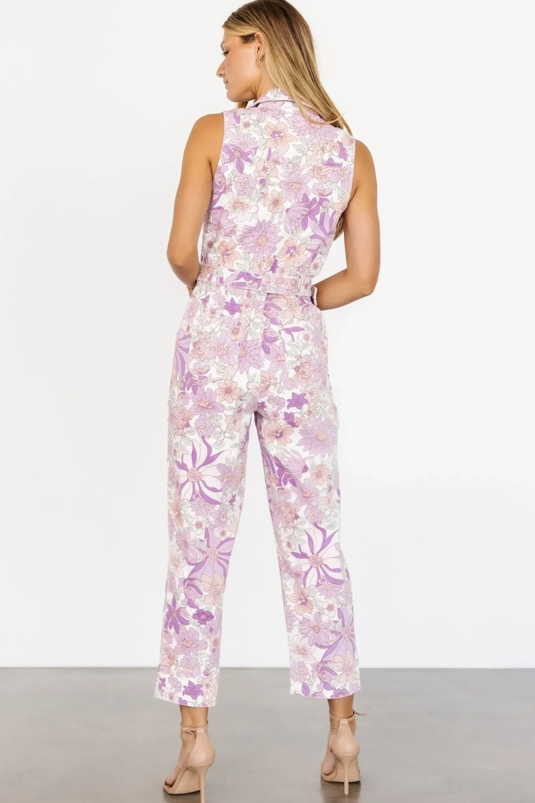 New Baltic Born JoJo Sleeveless Jumpsuit | Purple Floral