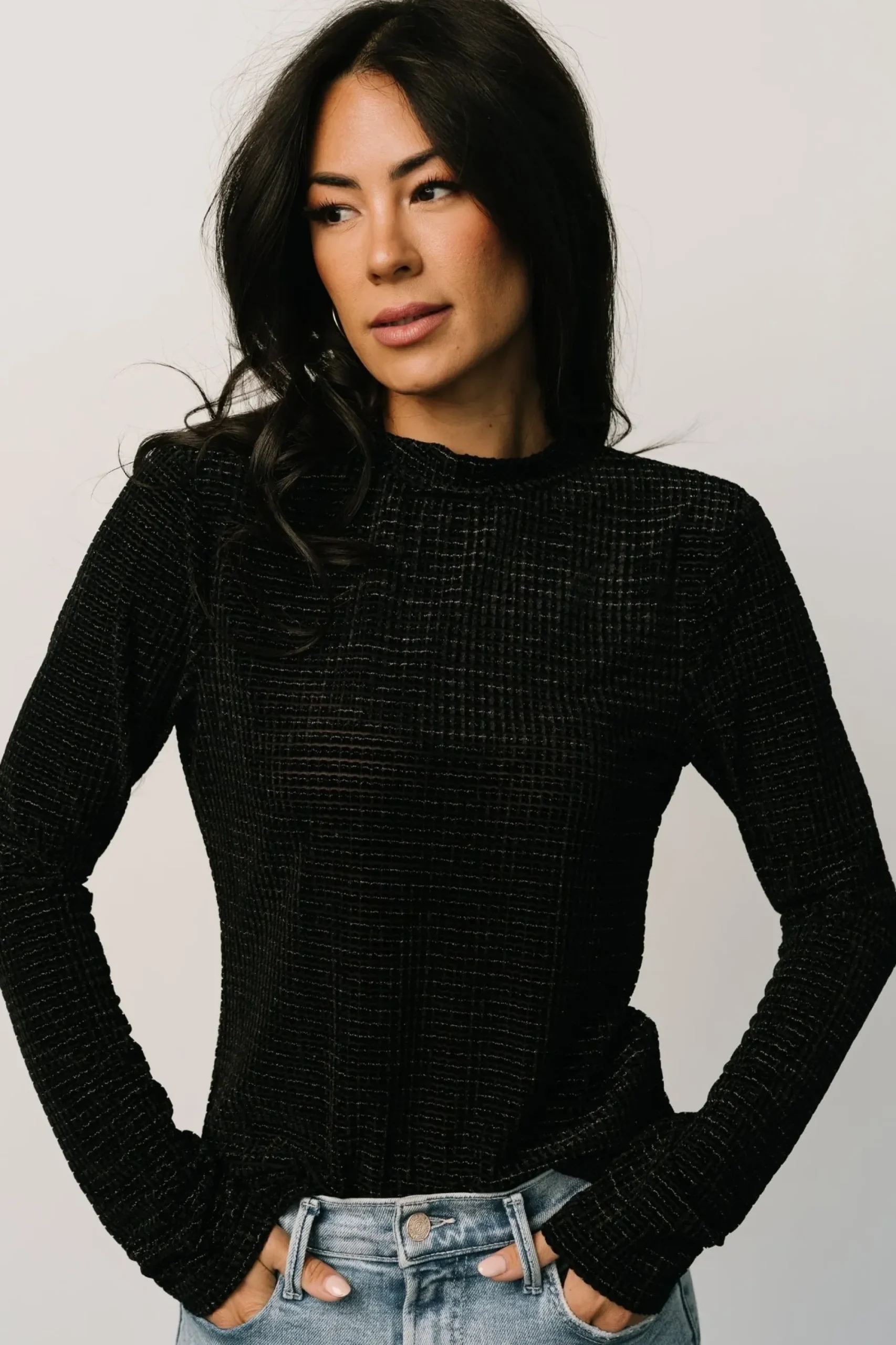 Best Baltic Born Joss Velvet Top | Black