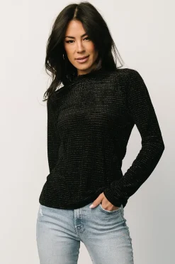 Best Baltic Born Joss Velvet Top | Black