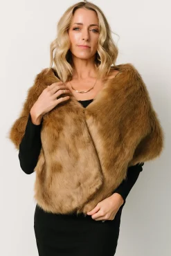 Online Baltic Born Jovie Faux Fur Shawl | Fawn