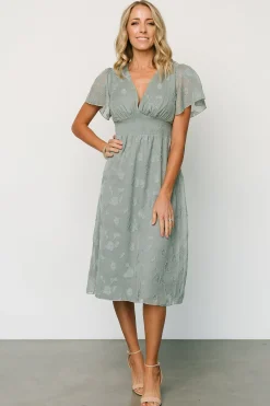 Best Baltic Born June Smocked Midi Dress | Eucalyptus