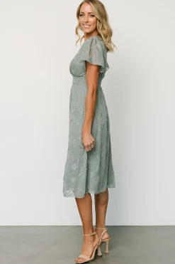Best Baltic Born June Smocked Midi Dress | Eucalyptus