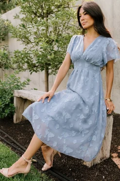 New Baltic Born June Smocked Midi Dress | Blue