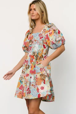 Online Baltic Born Kallie Puff Sleeve Short Dress | Multi Print