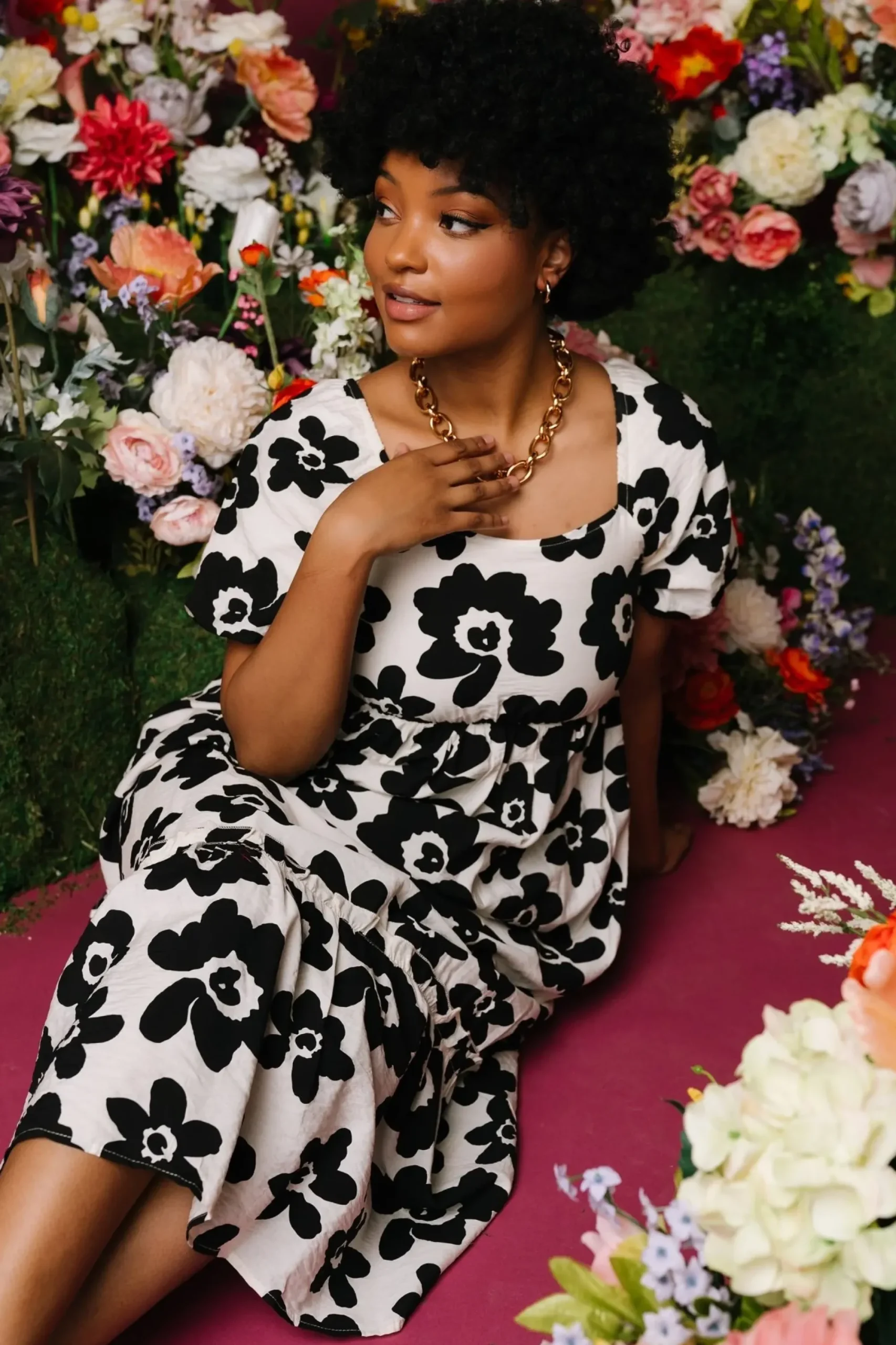 Clearance Baltic Born Kasey Maxi Dress | Black + Ivory Print