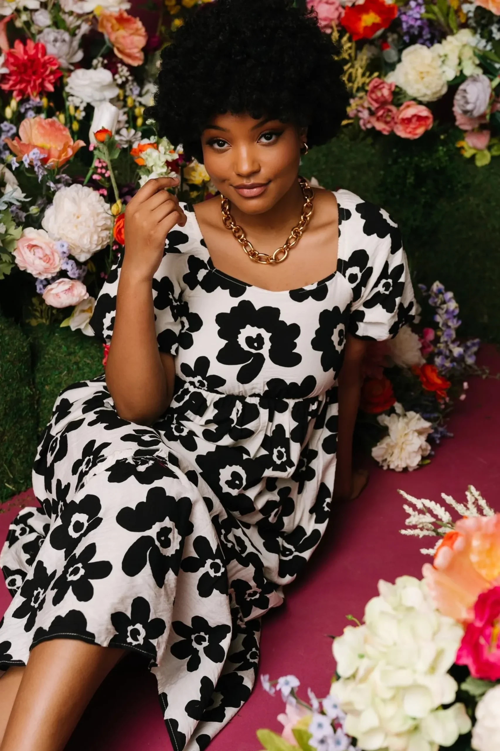 Clearance Baltic Born Kasey Maxi Dress | Black + Ivory Print