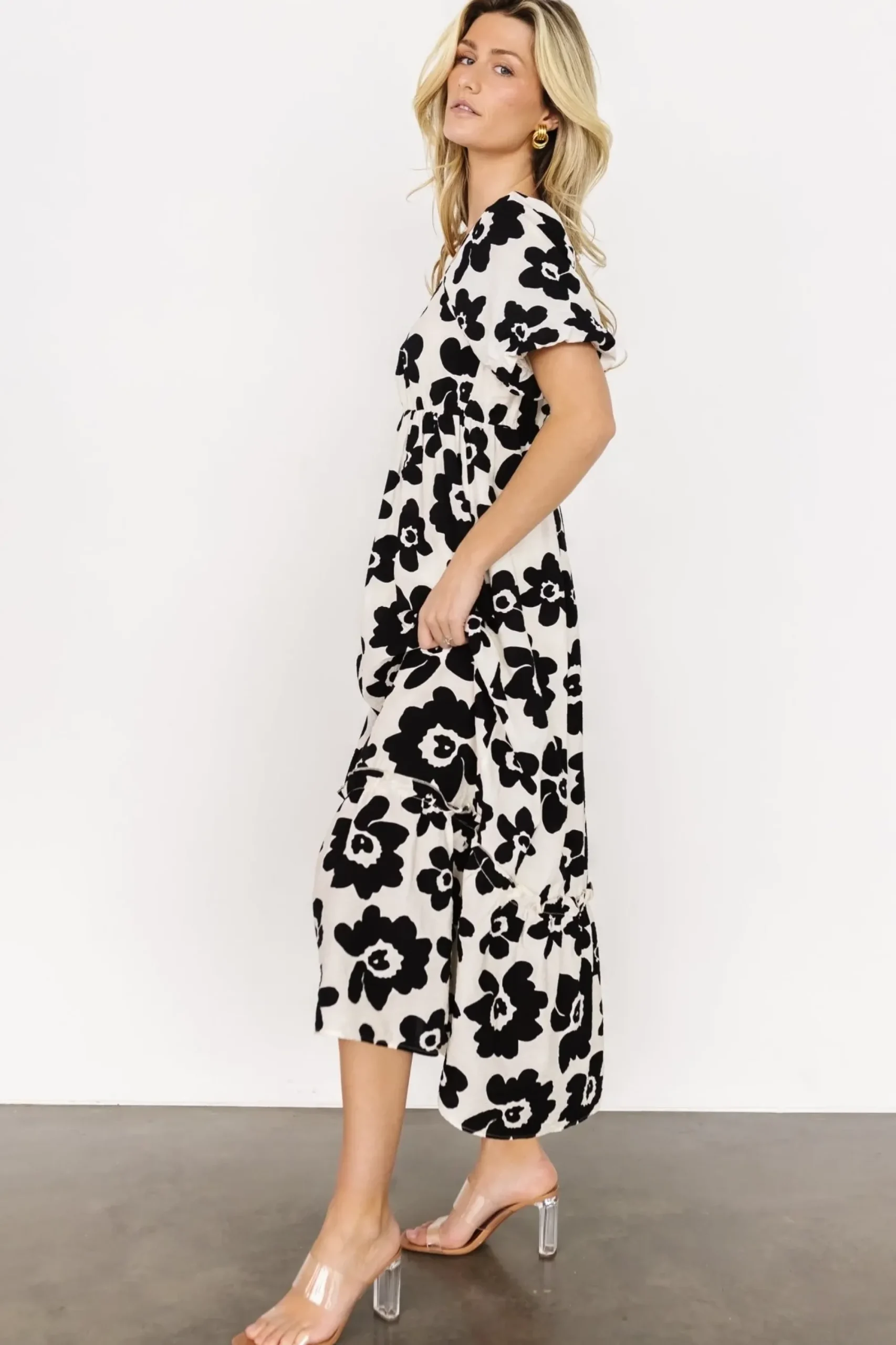 Clearance Baltic Born Kasey Maxi Dress | Black + Ivory Print