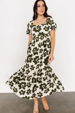 Discount Baltic Born Kasey Maxi Dress | Olive + Ivory Print