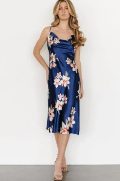 Discount Baltic Born Katarina Slip Midi Dress | Vintage Blue Floral