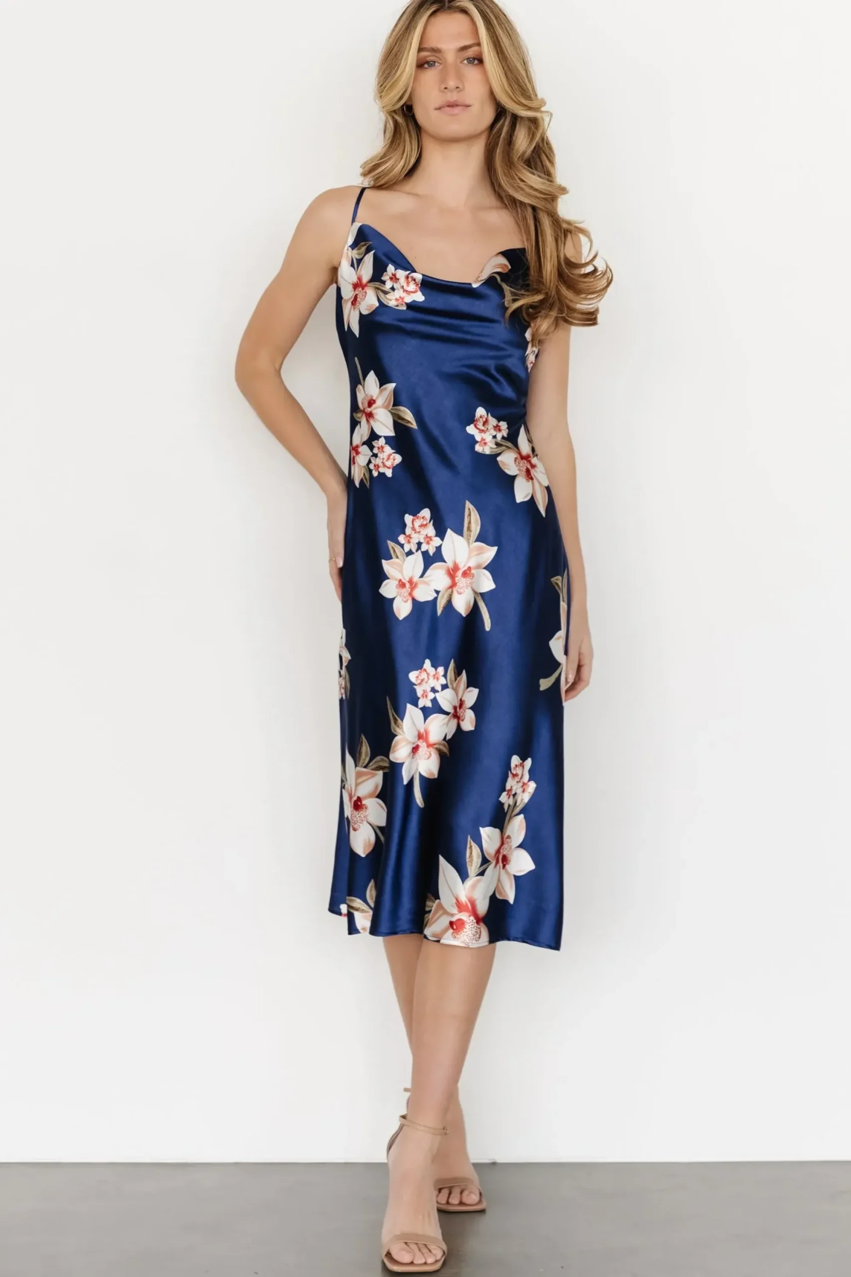 Discount Baltic Born Katarina Slip Midi Dress | Vintage Blue Floral