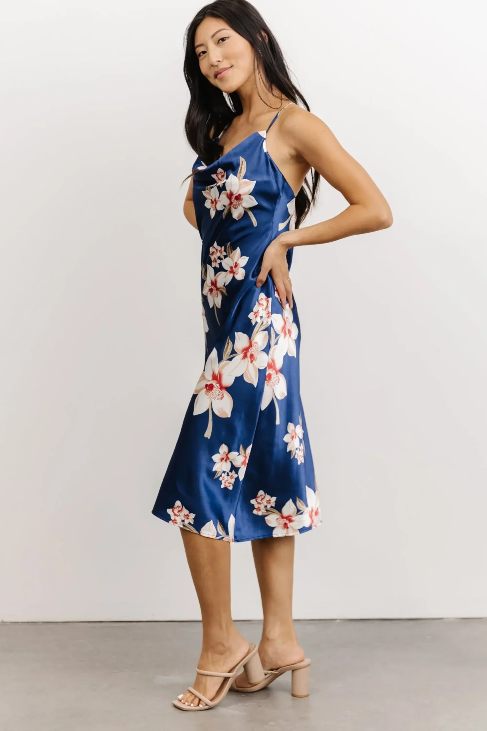 Discount Baltic Born Katarina Slip Midi Dress | Vintage Blue Floral