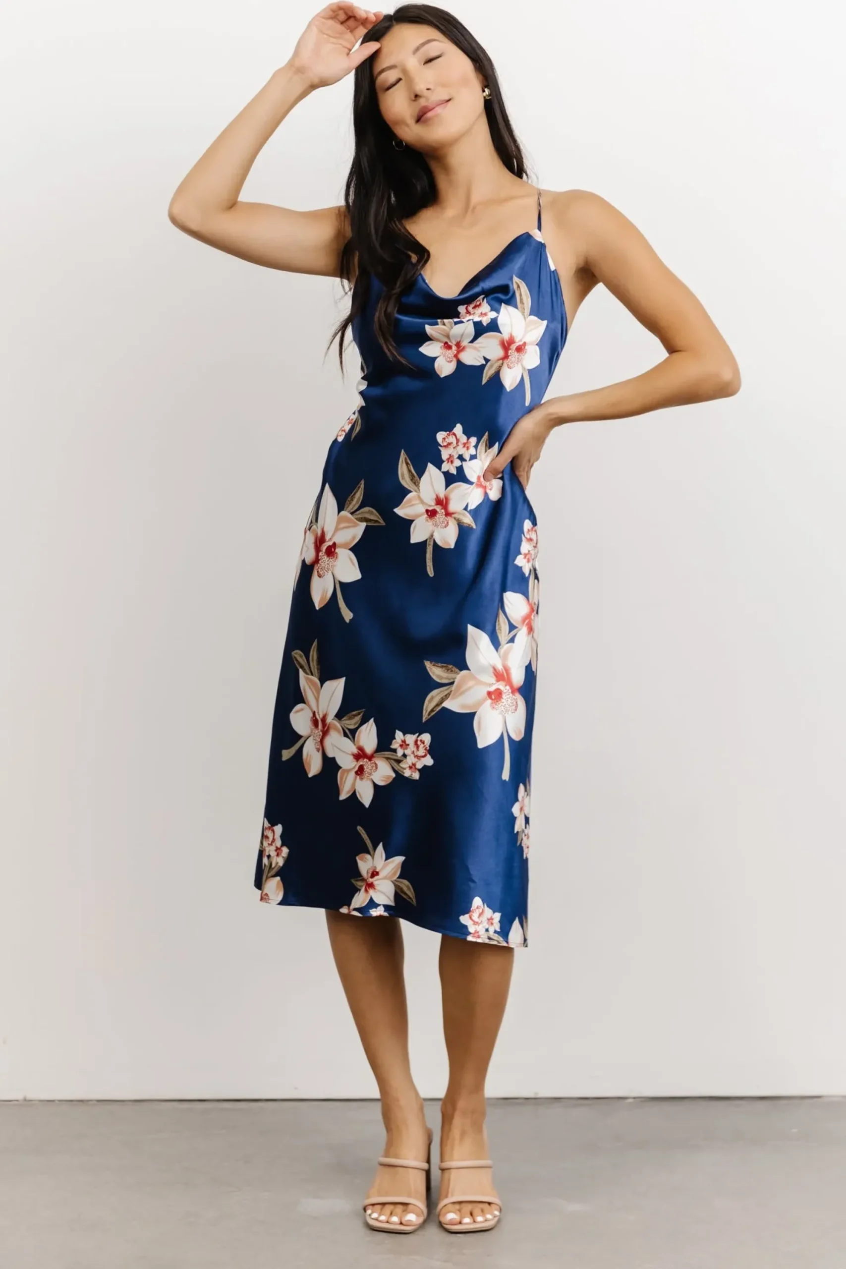 Discount Baltic Born Katarina Slip Midi Dress | Vintage Blue Floral