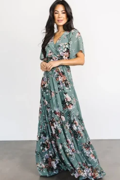 Online Baltic Born Katherine Maxi Dress | Dusty Green Floral