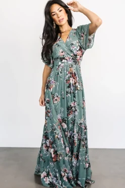 Online Baltic Born Katherine Maxi Dress | Dusty Green Floral