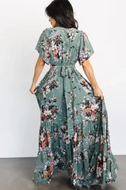 Online Baltic Born Katherine Maxi Dress | Dusty Green Floral
