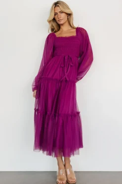 Online Baltic Born Katrina Tulle Maxi Dress | Magenta
