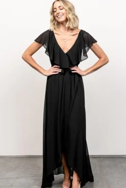 Best Baltic Born Katya Ruffle Maxi Dress | Black