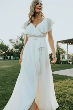 Outlet Baltic Born Katya Ruffle Maxi Dress | White