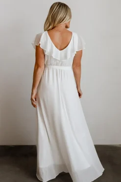 Outlet Baltic Born Katya Ruffle Maxi Dress | White