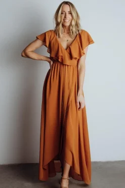 Online Baltic Born Katya Ruffle Maxi Dress | Amber