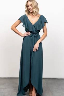 Hot Baltic Born Katya Ruffle Maxi Dress | Dusty Topaz