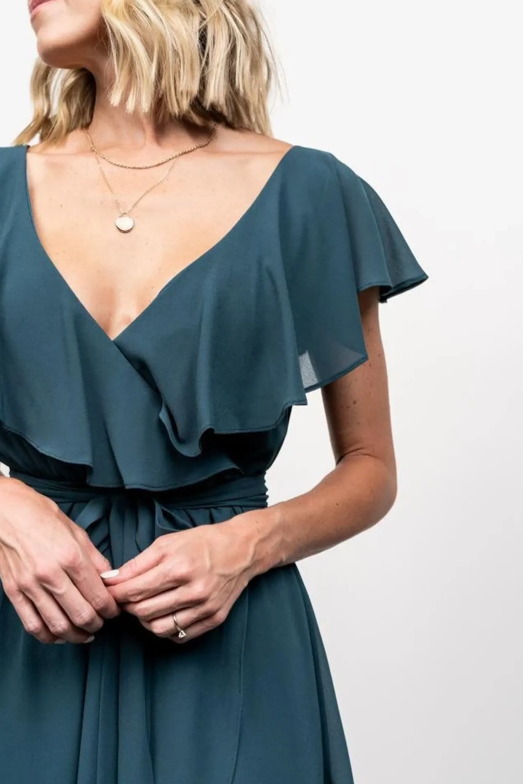 Hot Baltic Born Katya Ruffle Maxi Dress | Dusty Topaz