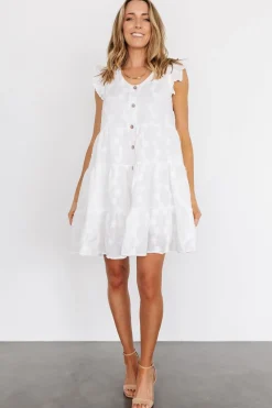 Hot Baltic Born Kayla Button Up Short Dress | Off White