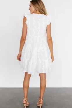 Hot Baltic Born Kayla Button Up Short Dress | Off White
