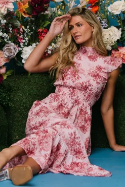Outlet Baltic Born Kearny Ruffle Maxi Dress | Pink Floral