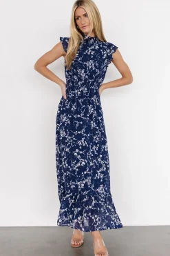 Outlet Baltic Born Kearny Ruffle Maxi Dress | Blue Floral