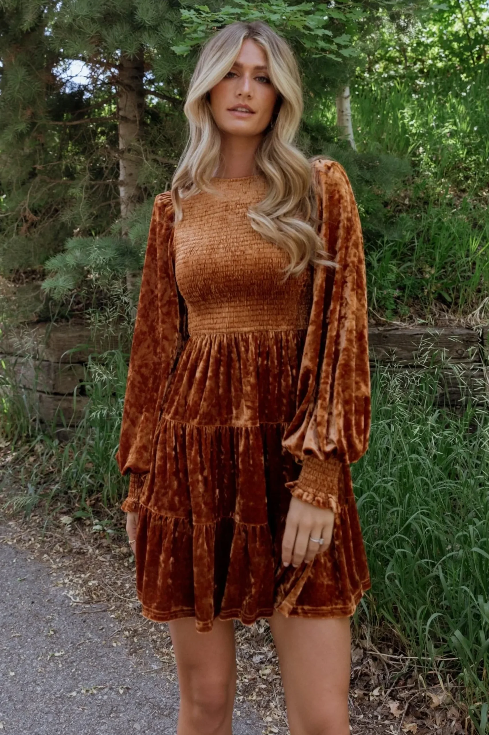 Fashion Baltic Born Kele Crushed Velvet Mini Dress | Dark Olive