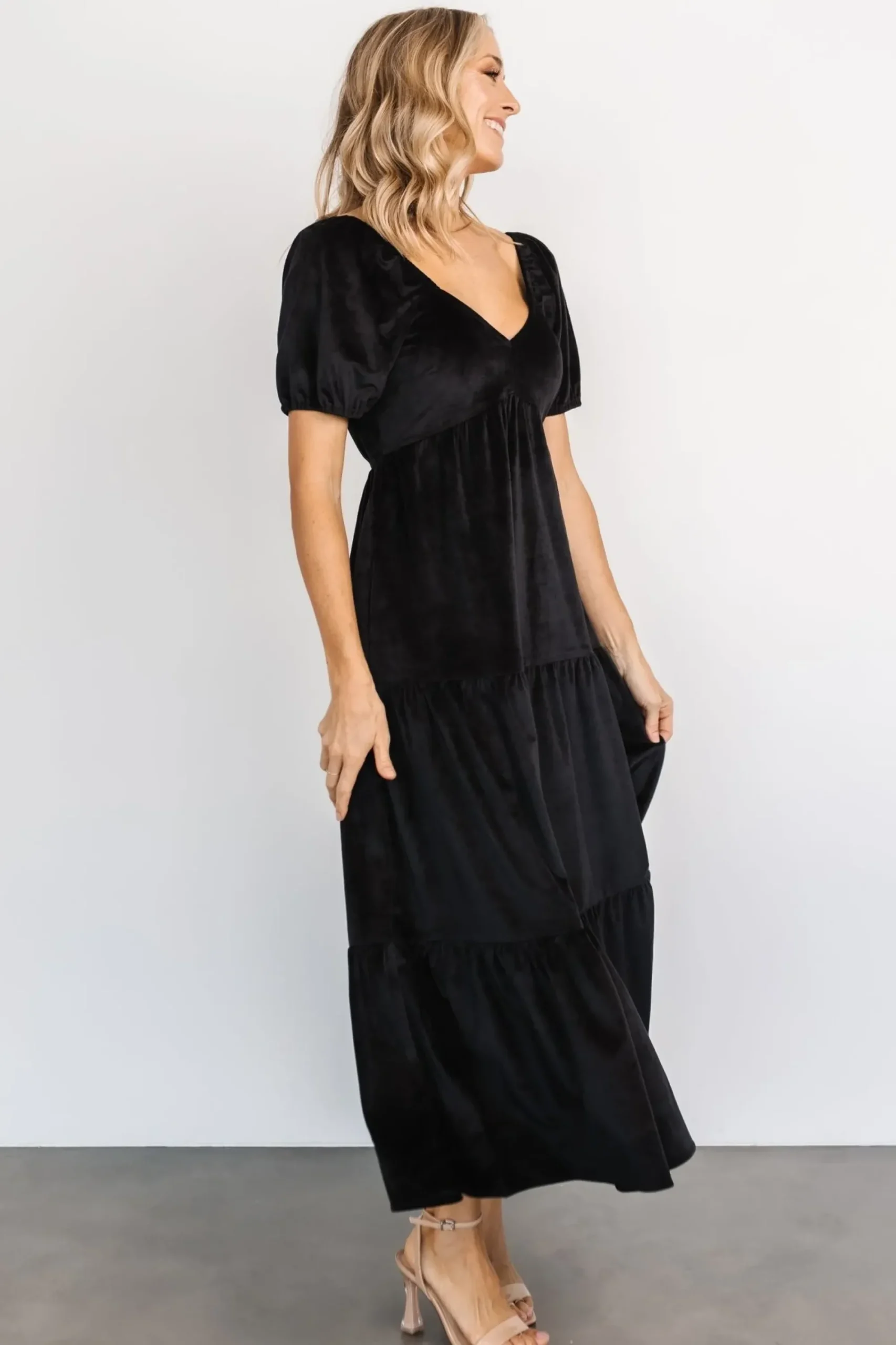 New Baltic Born Kenli Velvet Maxi Dress | Black