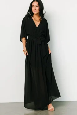 Outlet Baltic Born Kia Kimono Maxi Dress | Black