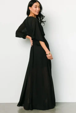 Outlet Baltic Born Kia Kimono Maxi Dress | Black