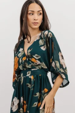 Sale Baltic Born Kia Kimono Maxi Dress | Deep Topaz Floral